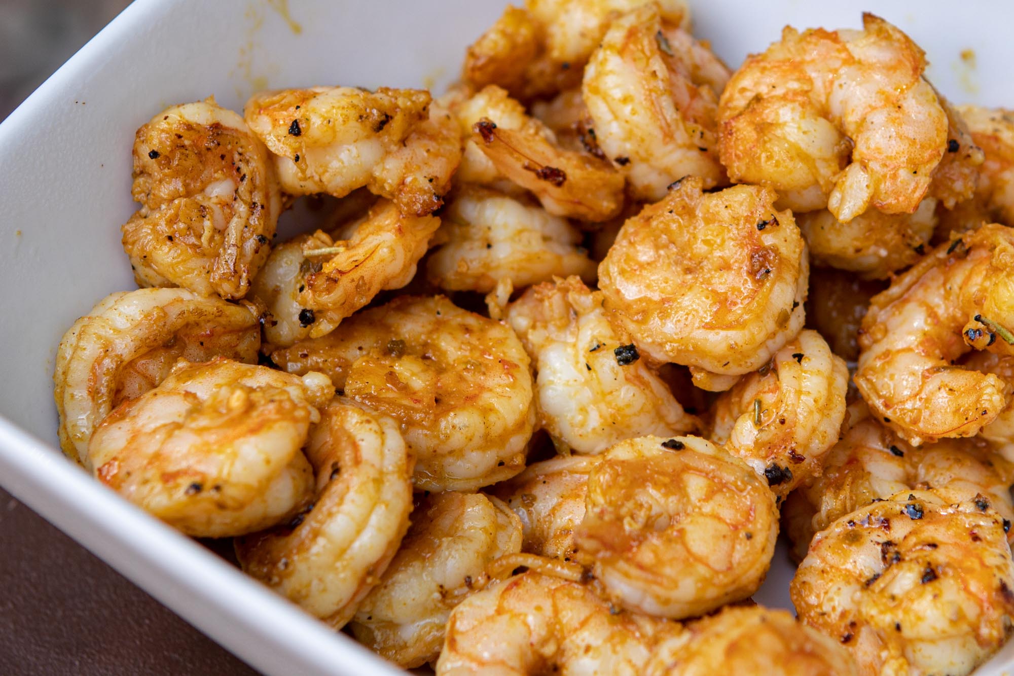 Shrimp and Parmesan Steak on the Big Green Egg