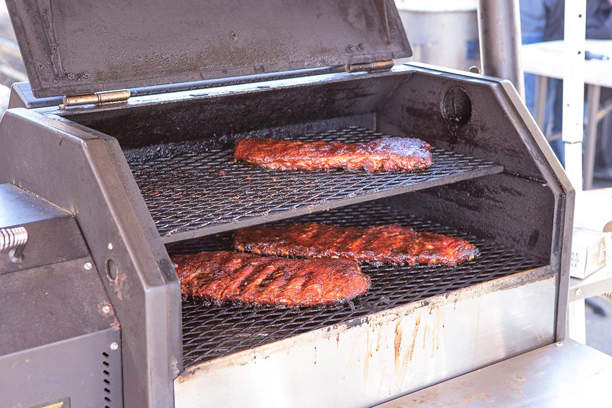 2021 Open House - Ribs on Yoder Smoker