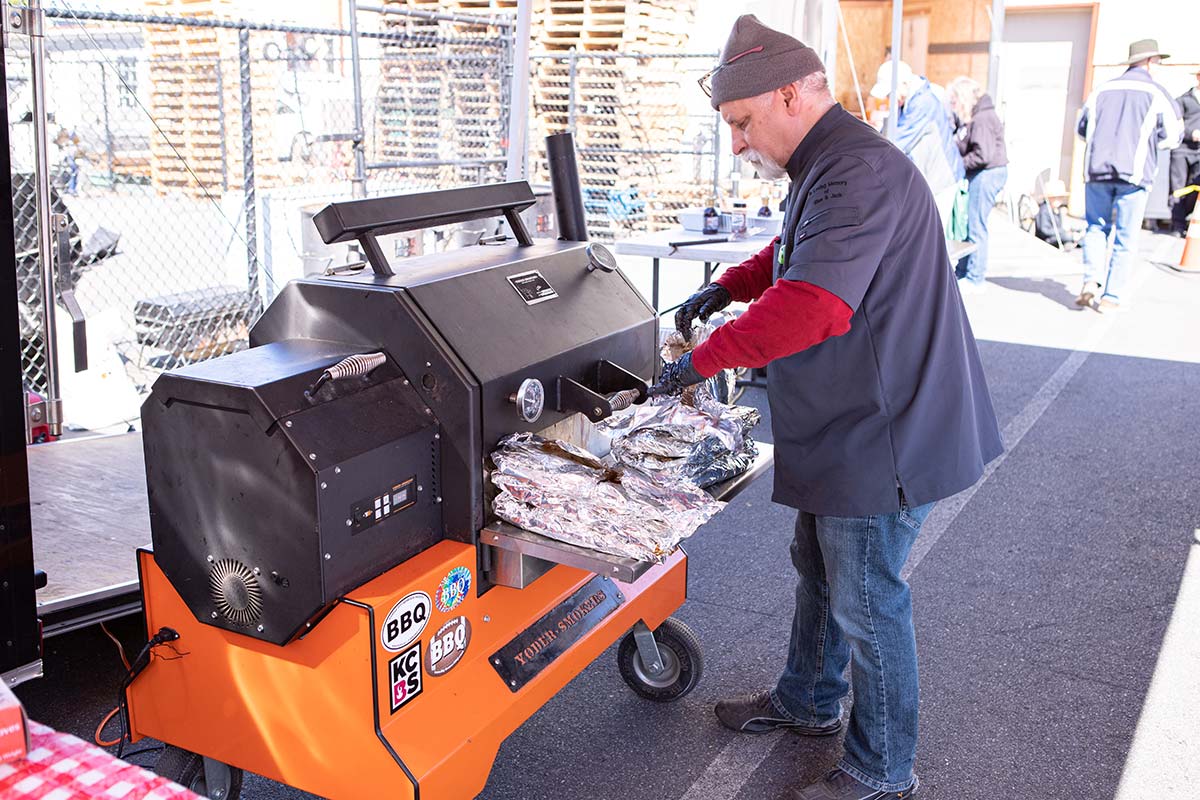 2021 Open House - Ribs on Yoder Smoker