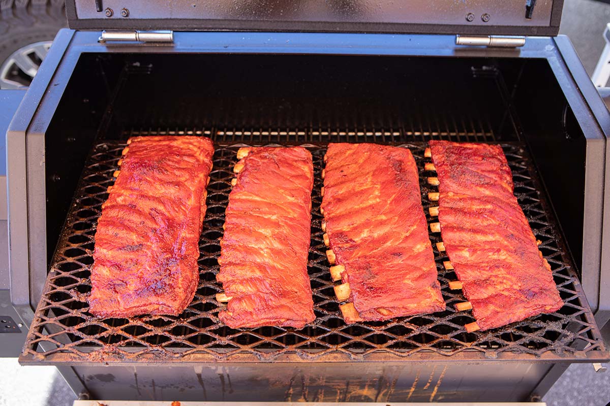 2021 Open House - Ribs on Yoder Smoker