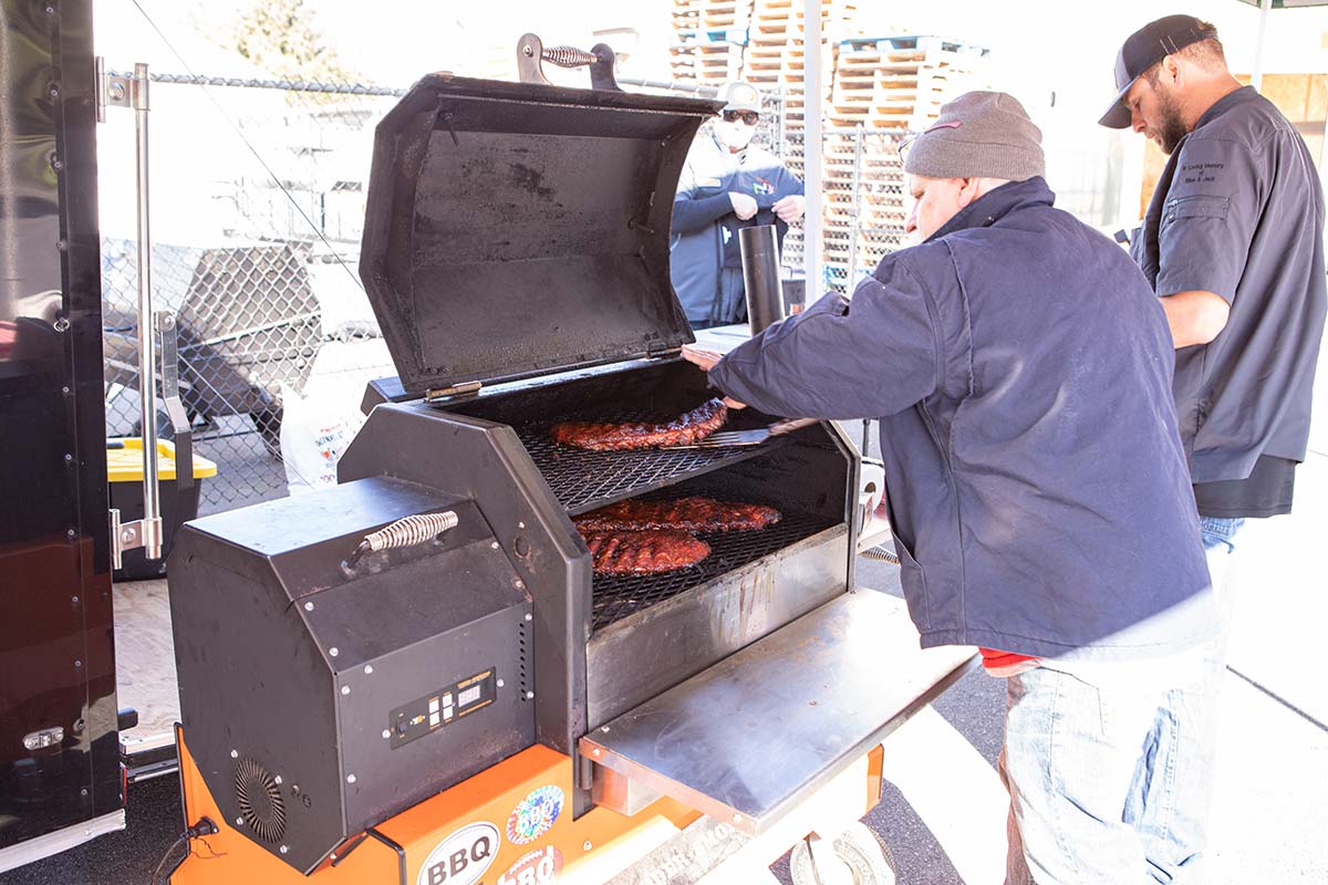 2021 Open House - Ribs on Yoder Smoker