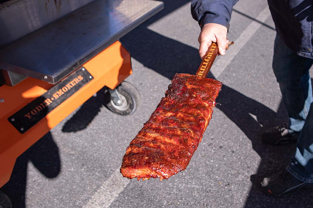 2021 Open House - Ribs on Yoder Smoker