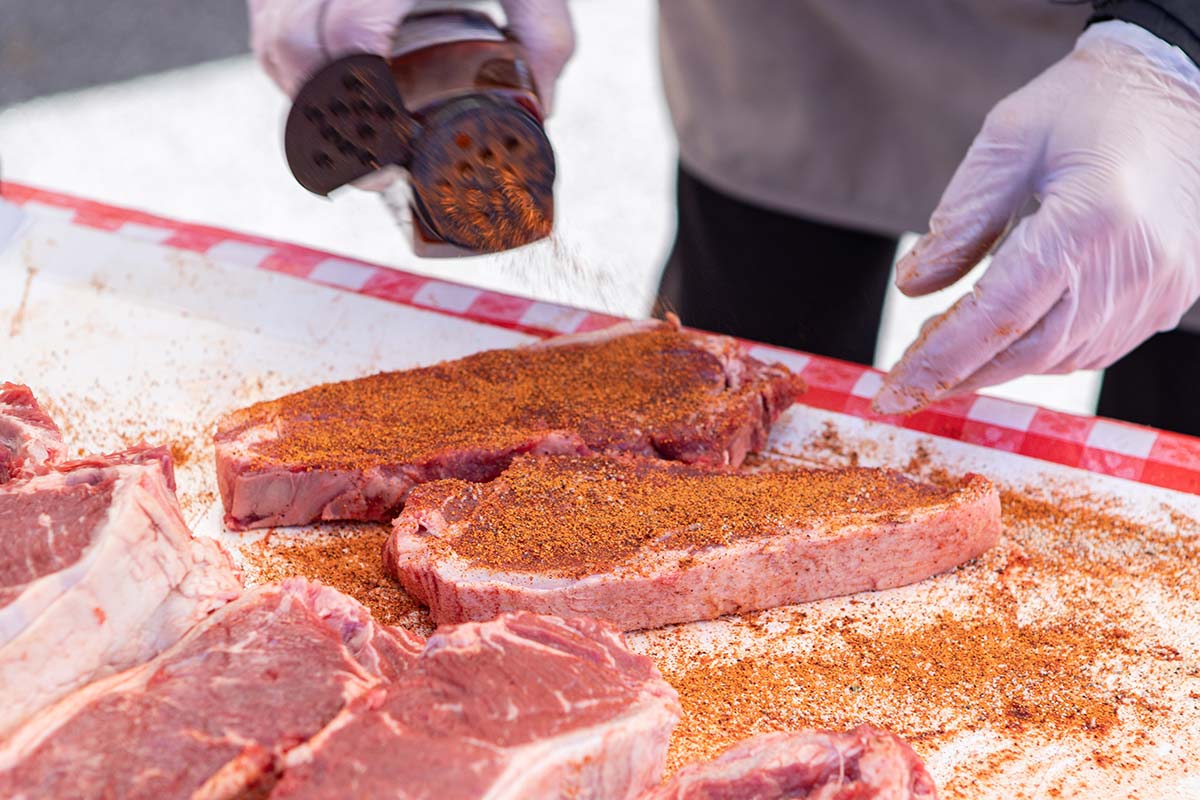 2021 Open House -Seasoning Steaks