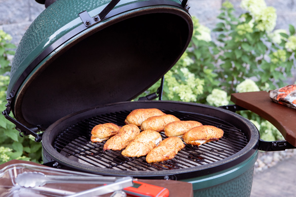 Chicken Cordon Bleu on the Big Green Egg