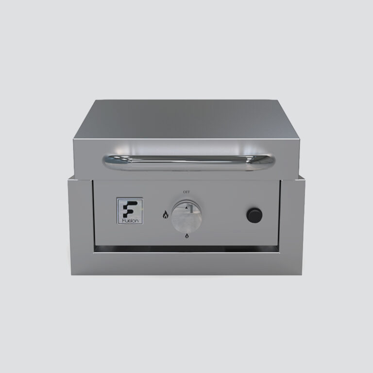 Fusion GFE40 Single-Burner Gas Griddle With Stainless Steel Lid on Insulating Liner