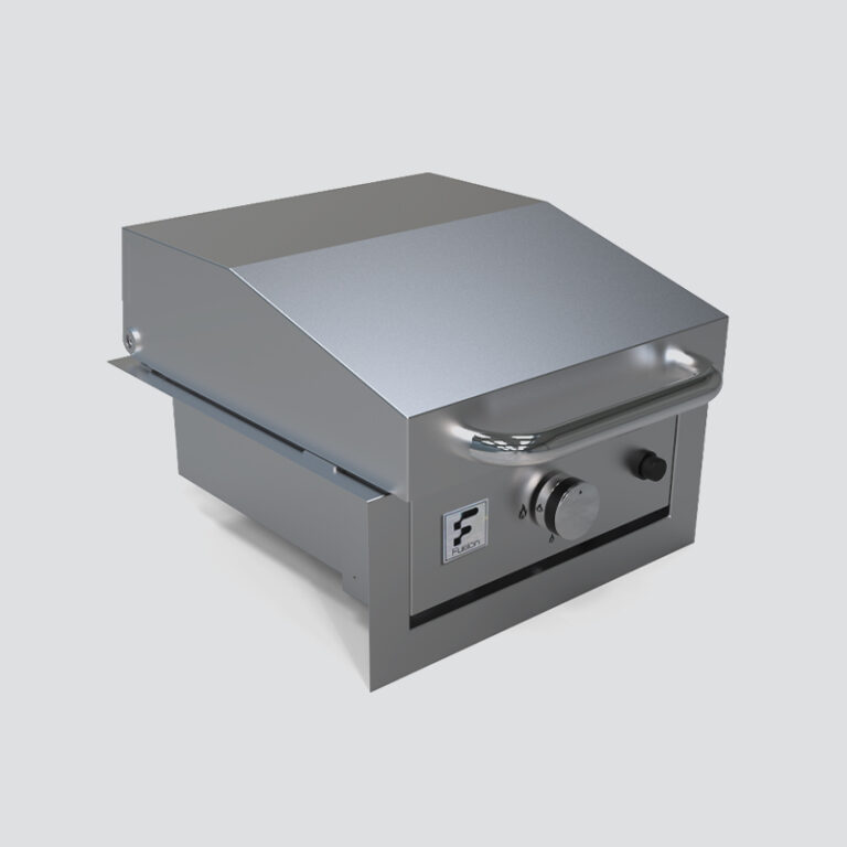 Fusion GFE40 Single-Burner Gas Griddle With Stainless Steel Lid on Insulating Liner