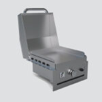 Fusion GFE40 Single-Burner Gas Griddle With Stainless Steel Lid on Insulating Liner