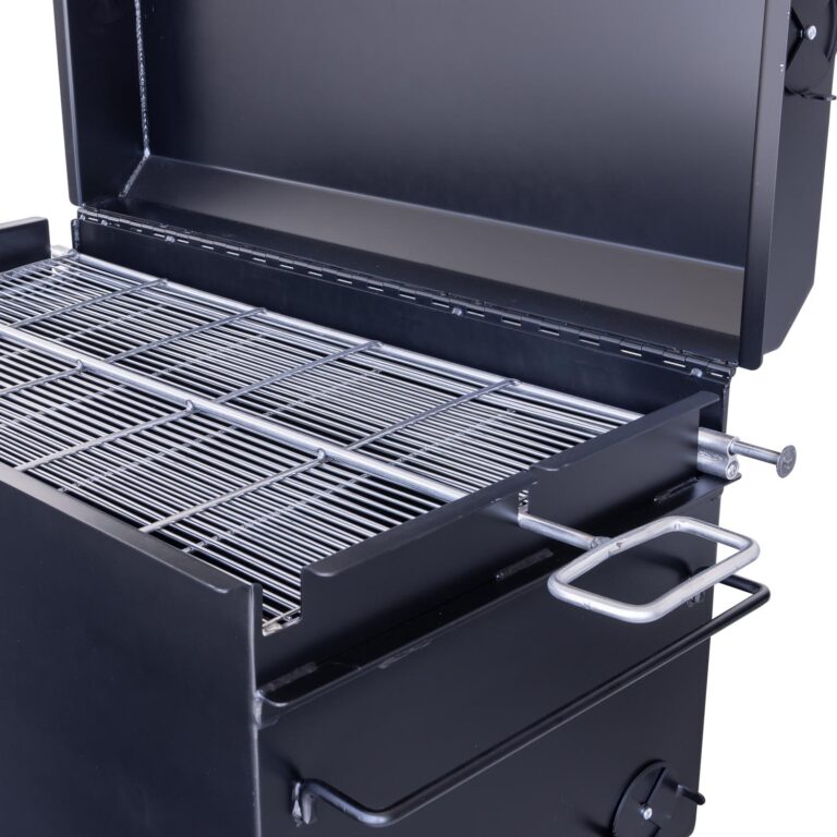 Pivoting Double Sided Stainless Steel Grate on BBQ42 Chicken Cooker