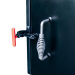 Firebox Door Handle and Positive-Lock Latch on Meadow Creek BX100 Box Smoker