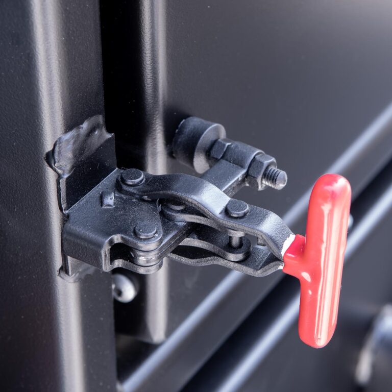 Positive-Lock Latch on Meadow Creek BX25 Box Smoker