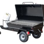 Meadow Creek PR60GT Pig Roaster With Optional Propane Tank, Doors in Lid, and Rib Rack