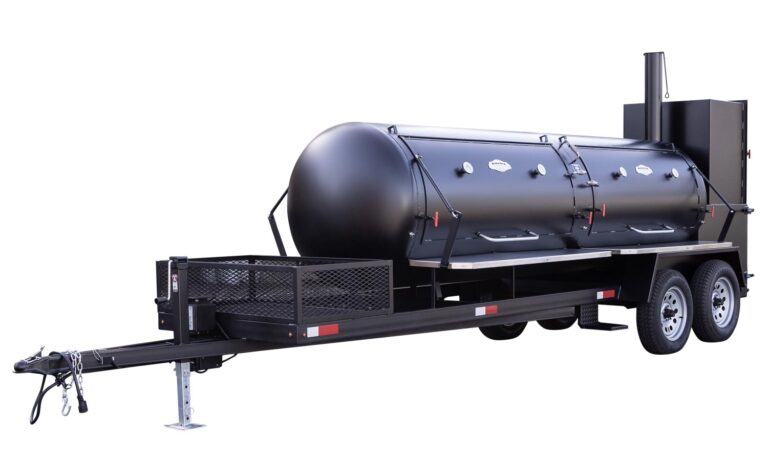 Meadow Creek TS1000 Tank Smoker With Optional Stainless Steel Exterior Shelves and Probe Ports