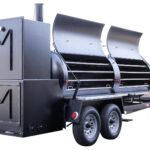 Meadow Creek TS1000 Tank Smoker With Optional Stainless Steel Exterior Shelves and Probe Ports