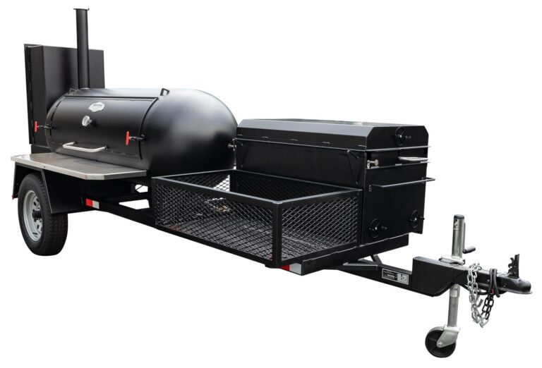 Meadow Creek TS250 Tank Smoker With Optional BBQ42 With Charcoal Pullout and Stainless Steel Exterior Shelves