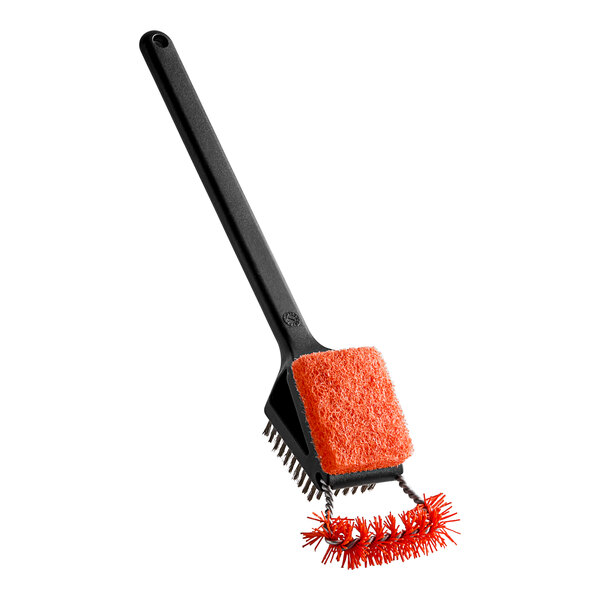 Mr. Bar-B-Q CSA Triple-Action Grill Brush with Soft Grip Handle