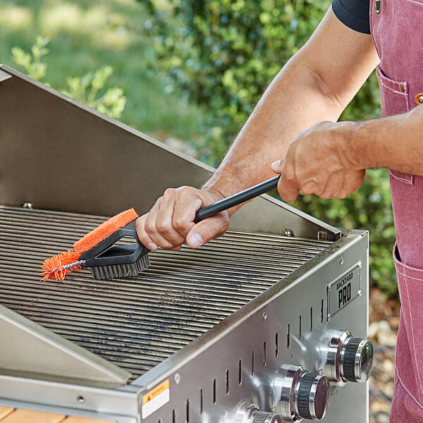 Mr. Bar-B-Q CSA Triple-Action Grill Brush with Soft Grip Handle