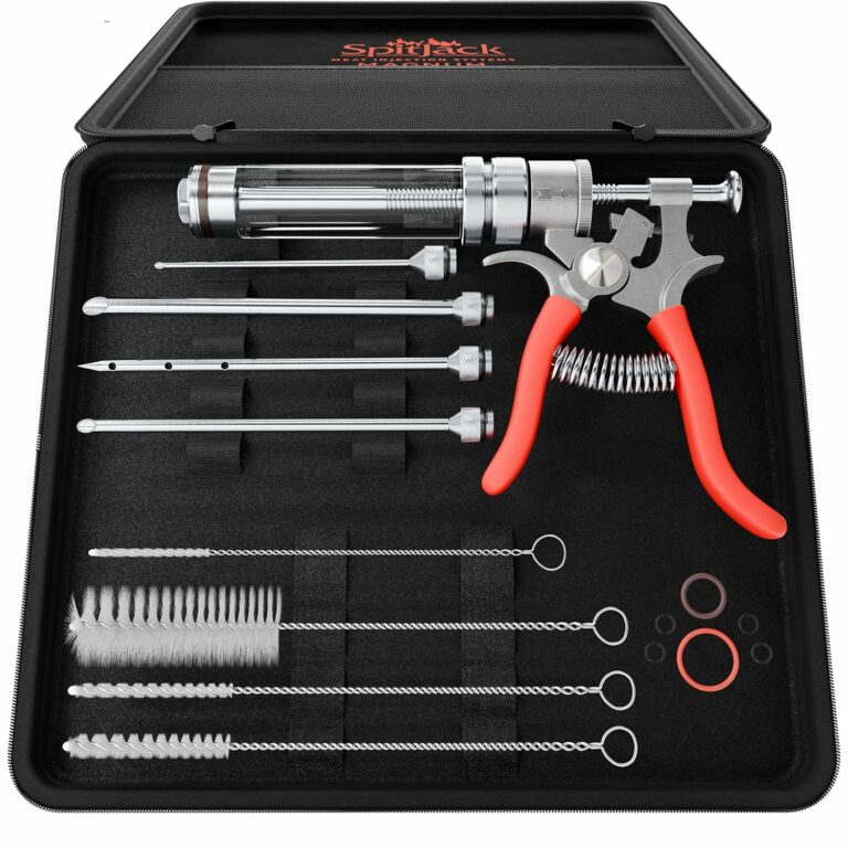 SpitJack MAGNUM Pistol Grip Meat Injector Kit With Deluxe Case & Four Needles