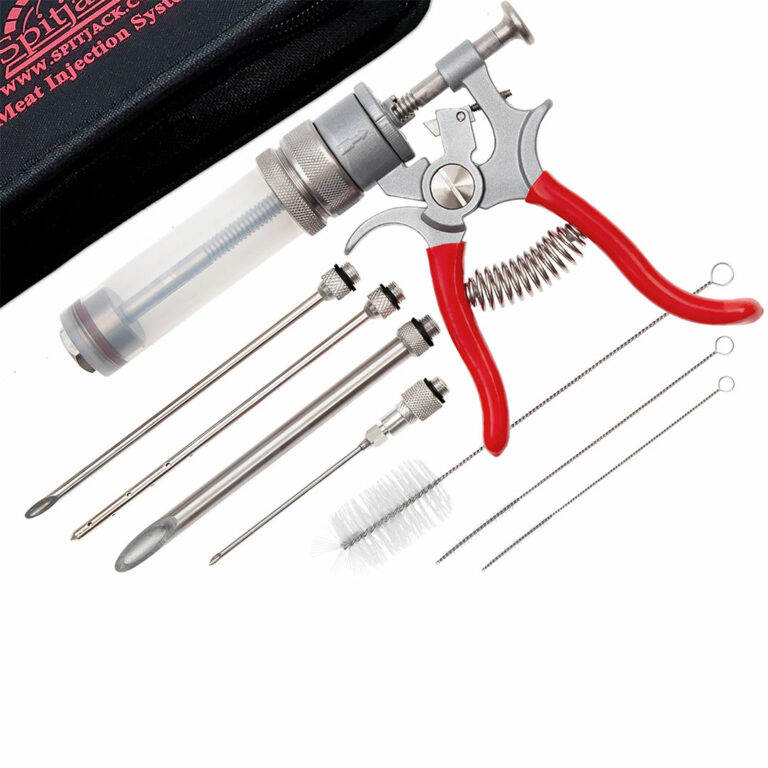 SpitJack MAGNUM Pistol Grip Meat Injector Kit With Deluxe Case & Four Needles