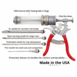SpitJack MAGNUM Pistol Grip Meat Injector Kit With Deluxe Case & Four Needles