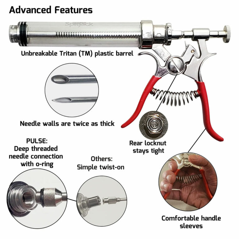 SpitJack PULSE Pistol Grip Meat Injector Kit With Deluxe Case & Four Needles