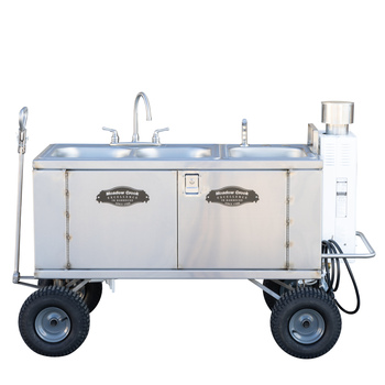 Meadow Creek 3-Bowl Cleanup Sink With Optional Wagon Chassis