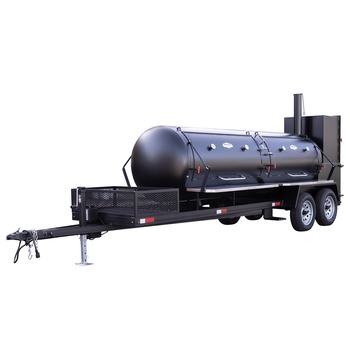 Meadow Creek TS1000 Tank Smoker With Optional Stainless Steel Exterior Shelves and Probe Ports