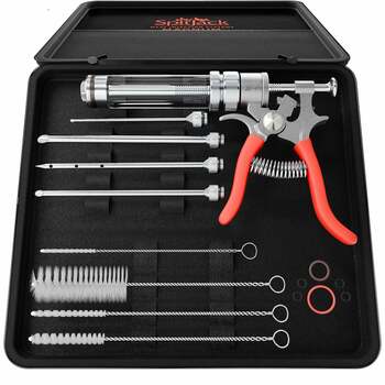 SpitJack MAGNUM Pistol Grip Meat Injector Kit With Deluxe Case & Four Needles