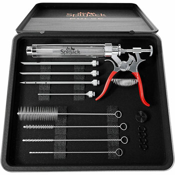 SpitJack PULSE Pistol Grip Meat Injector Kit With Deluxe Case & Four Needles
